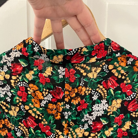 Zara Women's Black Floral Printed Maxi Dress size Small -Like New - Picture 13 of 15